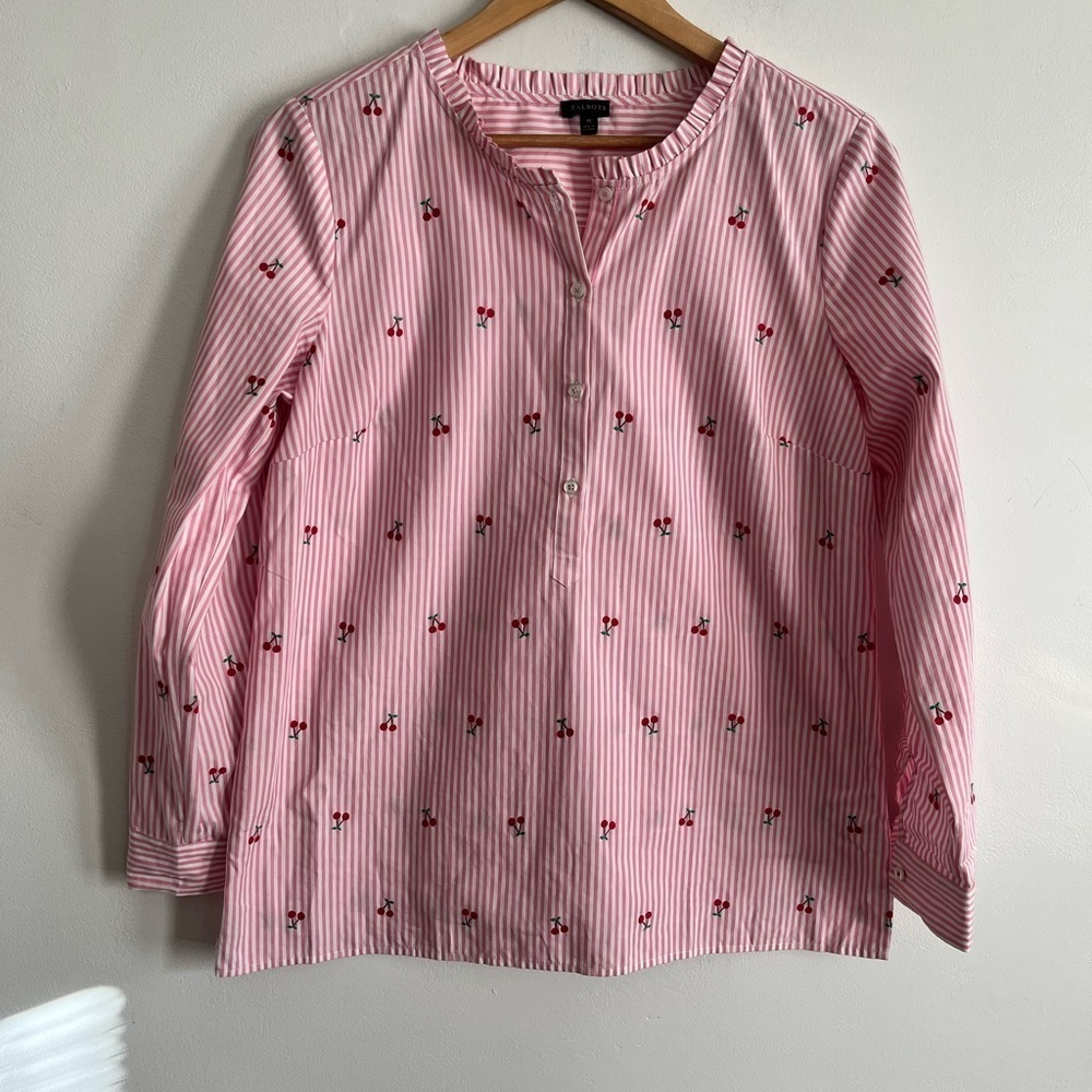 Talbots Pink Floral Blouse - Picture 2 of 7